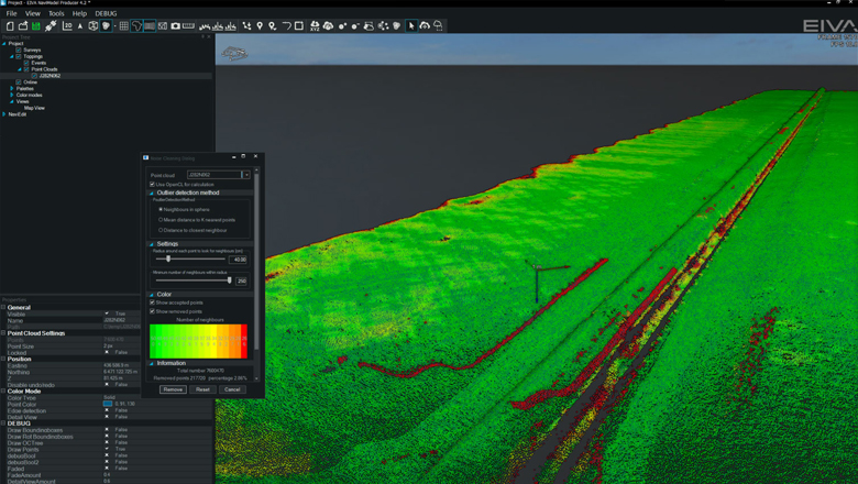 Removing artifacts from pipe survey