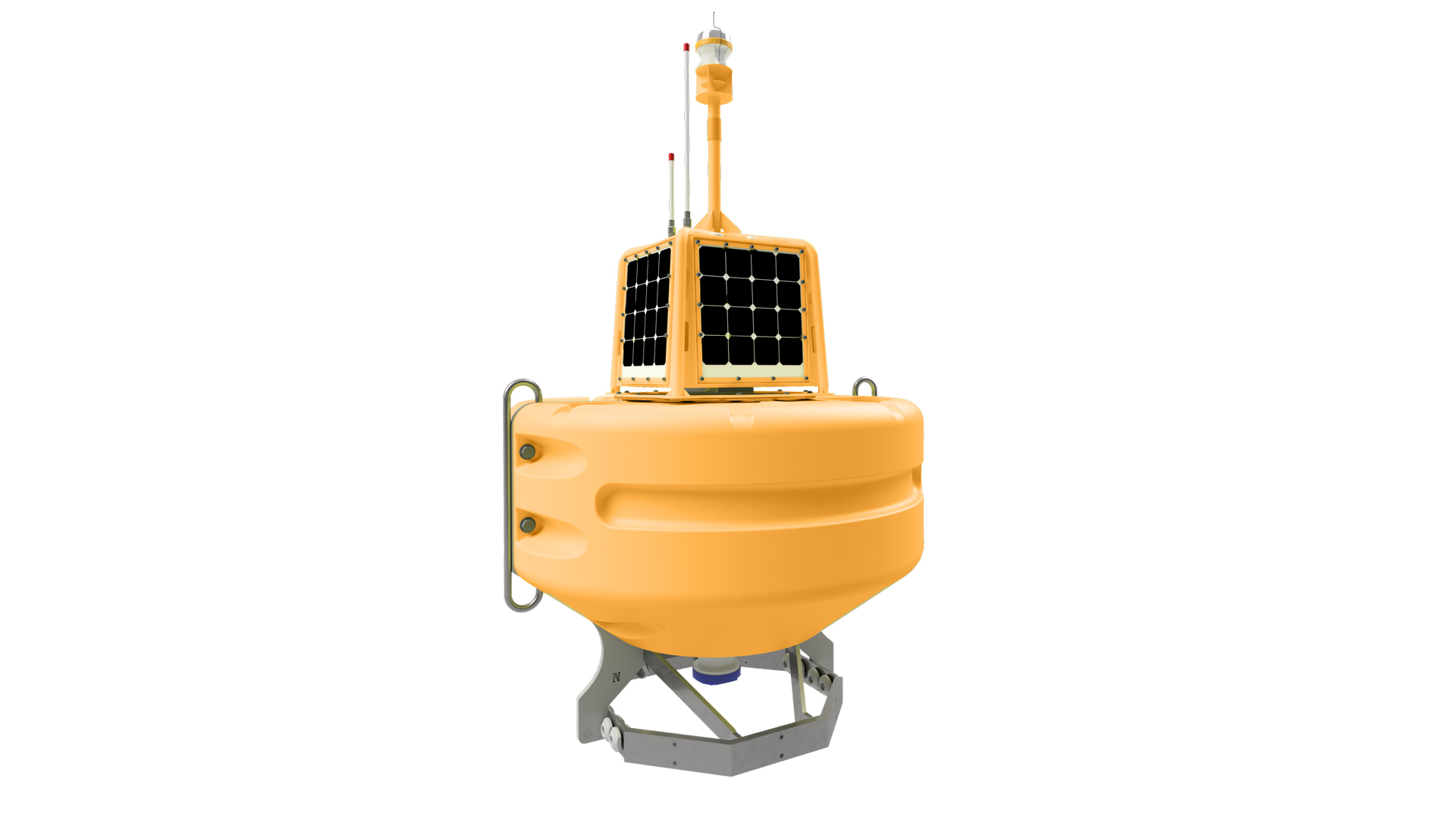 Robust, large data buoy equipped with 1200 kHz ADCP