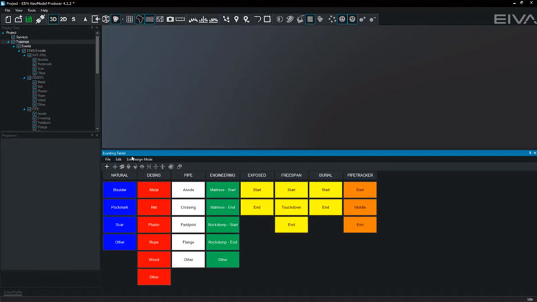 Tablet for fast event creation
